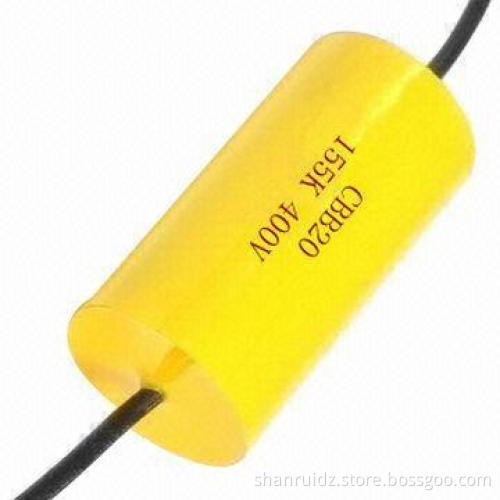 Metalized Polypropylen Film Capacitor, Axia Shape for PVC Wire